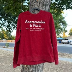 Abercrombie & Fitch Classic Red Sweatshirt Medium